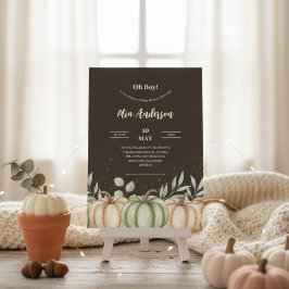 Invitación de Baby Shower a la Calabaza de Otoño A