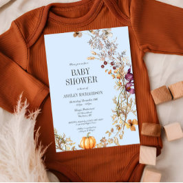 Invitación de Baby Shower a la Calabaza Floral Caí