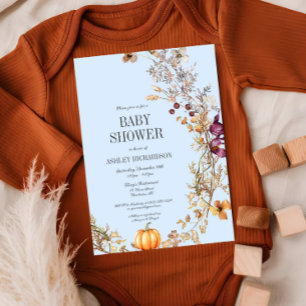 Invitación de Baby Shower a la Calabaza Floral Caí