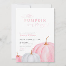 Invitación de Baby Shower a la calabaza pequeña Ch