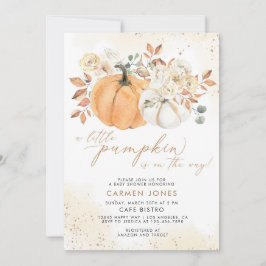 Invitación de Baby Shower a la calabaza pequeña fl