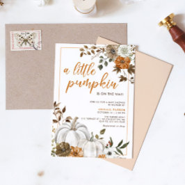 Invitación de Baby Shower a la Calabaza Rustica Fl