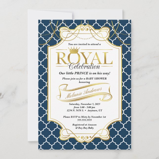 Invitación de Baby Shower a la celebración del Pri (Anverso)