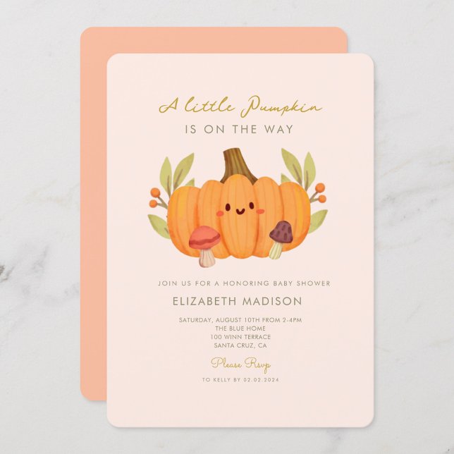 Invitación de Baby Shower a la champiñón de la cal (Subido por el creador)