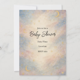 Invitación de Baby Shower a la Constelación Zodiac