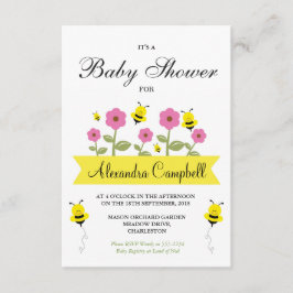 Invitación de Baby Shower a la crema de cubos