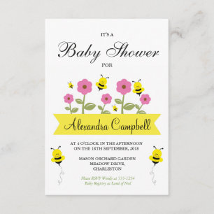 Invitación de Baby Shower a la crema de cubos