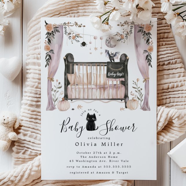 Invitación de Baby Shower a la cuna gótica (Subido por el creador)