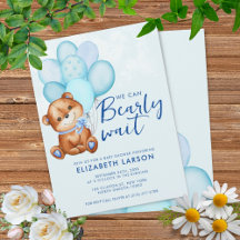 Invitación de Baby Shower a la espera de cuchara d