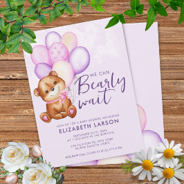 Invitación de Baby Shower a la espera de cuchara d