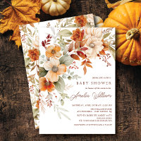 Invitación de Baby Shower a la explosión de otoño