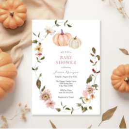 Invitación de Baby Shower a la flor de calabaza