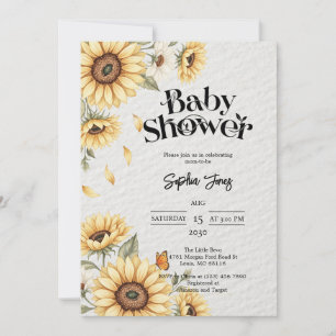 Invitación de Baby Shower a la floración floral de