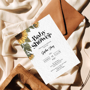 Invitación de Baby Shower a la floración floral de