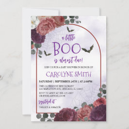 Invitación de Baby Shower a la floral gótica Hallo