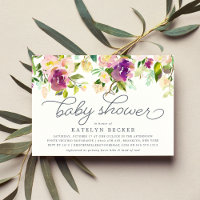 Invitación de Baby Shower a la floresta vibrante