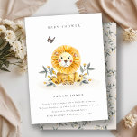 Invitación de Baby Shower a la Foliage de León de<br><div class="desc">Si necesitas más personalización,  por favor,  no dudes en enviarme un mensaje a yellowfebstudio@gmail.com.</div>