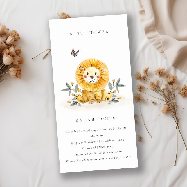 Invitación de Baby Shower a la Foliage de León de  (Subido por el creador)