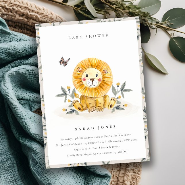 Invitación de Baby Shower a la Foliage de León de  (Subido por el creador)