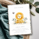 Invitación de Baby Shower a la Foliage de León de<br><div class="desc">Si necesitas más personalización,  por favor,  no dudes en enviarme un mensaje a yellowfebstudio@gmail.com.</div>