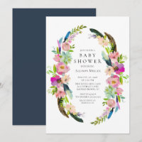 Invitación de Baby Shower a la Guerra Tribal de Bo