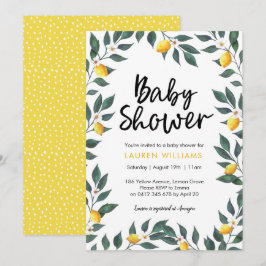 Invitación de Baby Shower a la limón