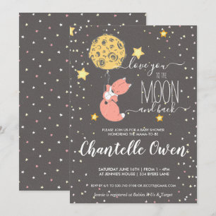 Invitación de Baby Shower a la Luna