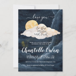 Invitación de Baby Shower a la Luna