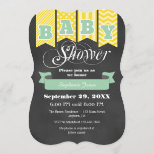Invitación de Baby Shower a la marca de la placa a