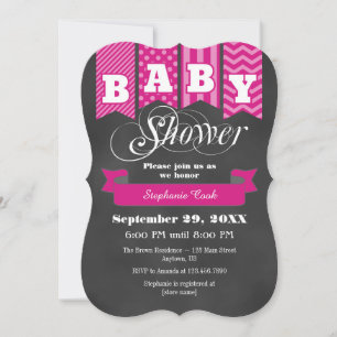 Invitación de Baby Shower a la marca de la placa d