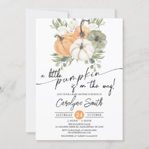 Invitación de Baby Shower a la pequeña calabaza ca