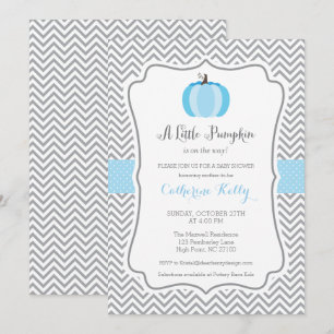 Invitación de Baby Shower a la pequeña calabaza ca