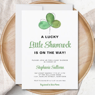 Invitación de Baby Shower a la pequeña y afortunad