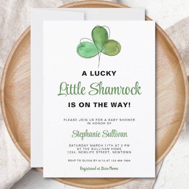 Invitación de Baby Shower a la pequeña y afortunad (Subido por el creador)