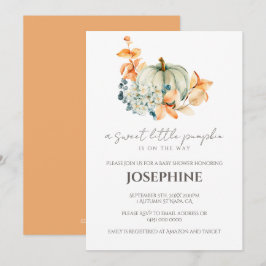 Invitación de Baby Shower a la piel de calabaza du