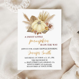 Invitación de Baby Shower a la piel de calabaza du