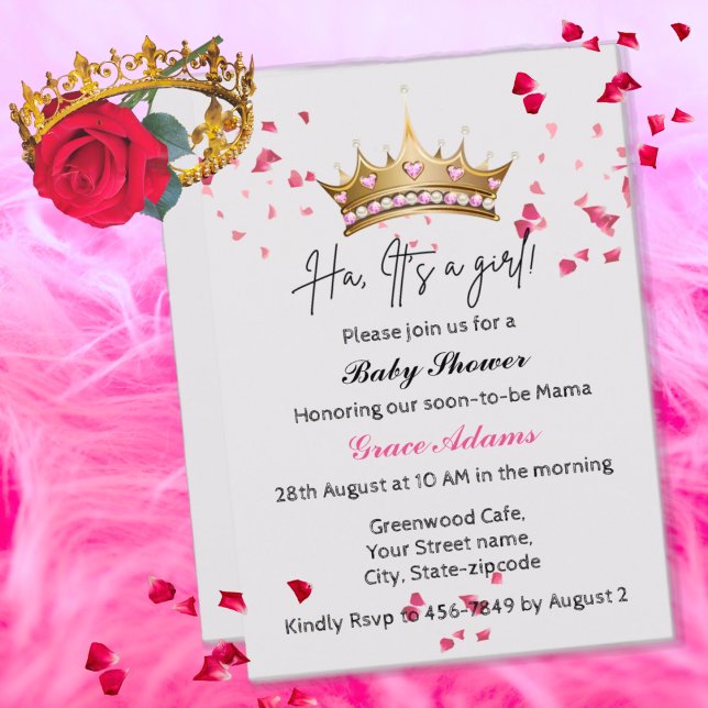 Invitación de Baby Shower a la Princesa Crown (niñ (Subido por el creador)