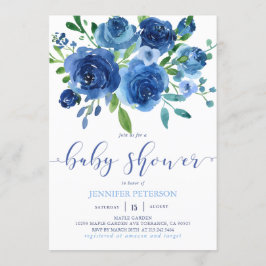 Invitación de Baby Shower a las flores rusticas az