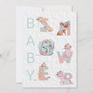 *~* Invitación de Baby Shower a las letras de anim