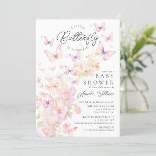 Invitación de Baby Shower a las mariposas capricho