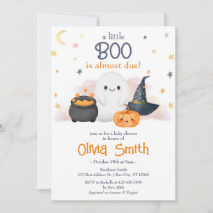 Invitación de Baby Shower a Little Boo de Hallowee
