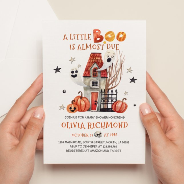 Invitación de Baby Shower a Little Boo de Hallowee (Subido por el creador)
