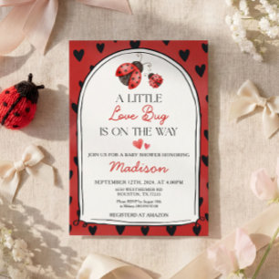 Invitación de Baby Shower A Little Love Bug Baby