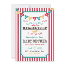 Invitación de Baby Shower a Little Peanut Circus