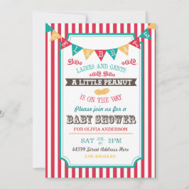 Invitación de Baby Shower a Little Peanut Circus