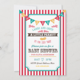 Invitación de Baby Shower a Little Peanut Circus