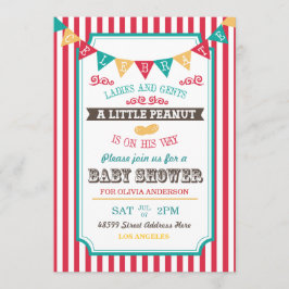 Invitación de Baby Shower a Little Peanut Circus