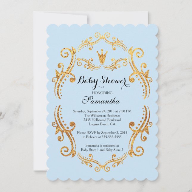 Invitación de Baby Shower a Little Prince (Anverso)
