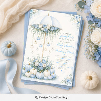Invitación de Baby Shower A Little Pumpkin