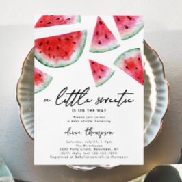 Invitación de Baby Shower a Little Sweetie Waterme